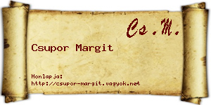 Csupor Margit névjegykártya